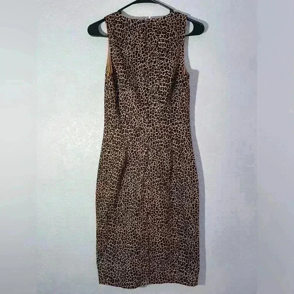 J Crew Leopard Print Sleeveless Dress size 00